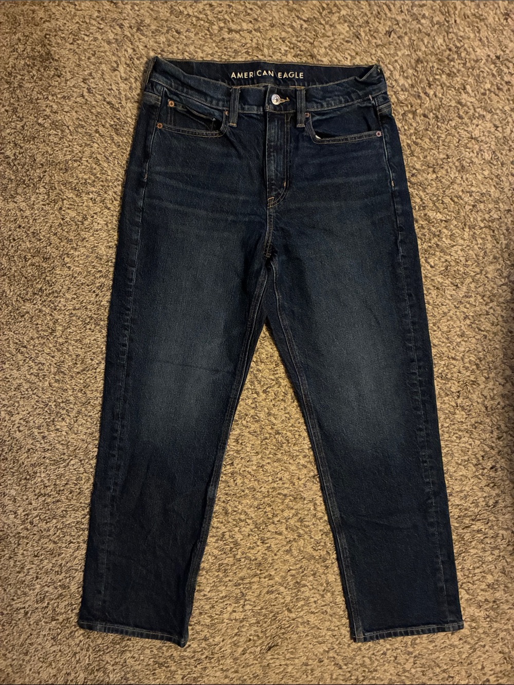 American Eagle super high rise ankle straight jean -size 6